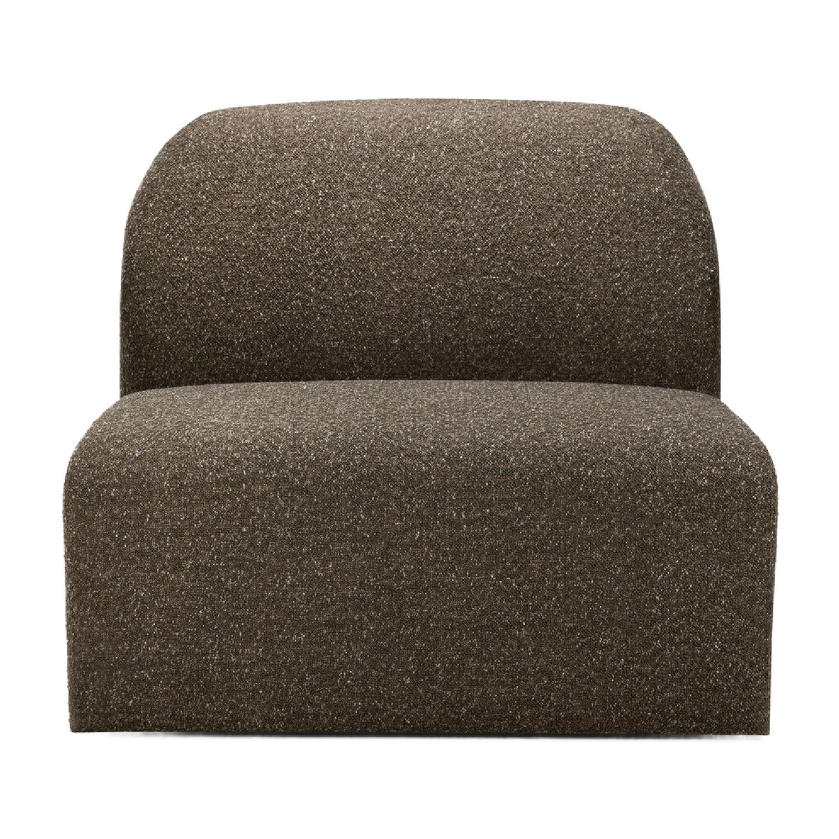 Brown Modular Sofa – Bulky – material finish front view
