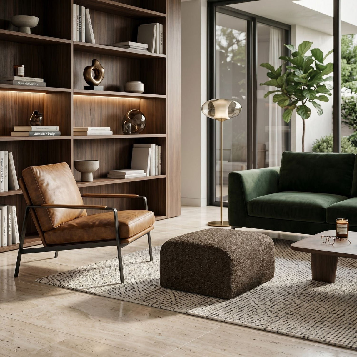 Brown Modular Sofa – Bulky – material finish alternate view 21