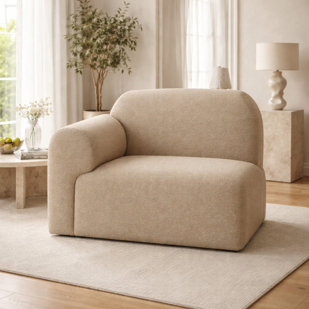 Modern European furniture - Beige Modular Sofa - www.oroa.com