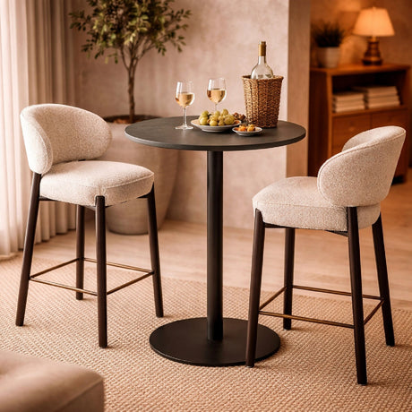 Round Pedestal Dining Table | Ethnicraft Blend | Oroa.com