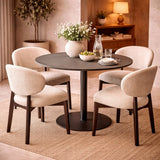 Round Pedestal Dining Table | Ethnicraft Blend | Oroa.com