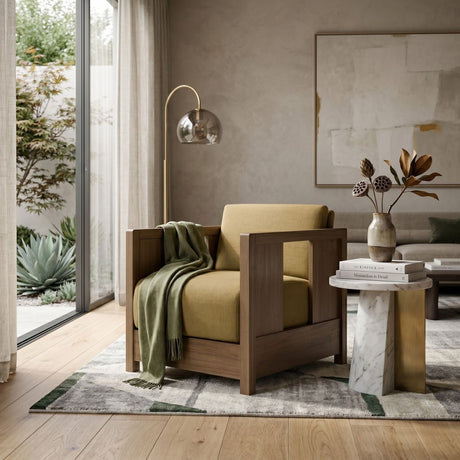 Modern or European furniture - Fabric Cushioned Lounge Chair - www.oroa.com