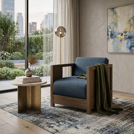 Modern or European furniture - Fabric Cushioned Lounge Chair - www.oroa.com