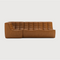 Brown Leather 2-Seater Modular Sofa | Ethnicraft N701 | Oroa.com