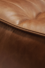 Brown Leather 2-Seater Modular Sofa | Ethnicraft N701 | Oroa.com