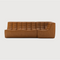 Brown Leather 2-Seater Modular Sofa | Ethnicraft N701 | Oroa.com