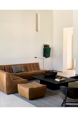 Brown Leather 3-Piece Modular Sofa – N701 – upholstered finish alternate view 9
