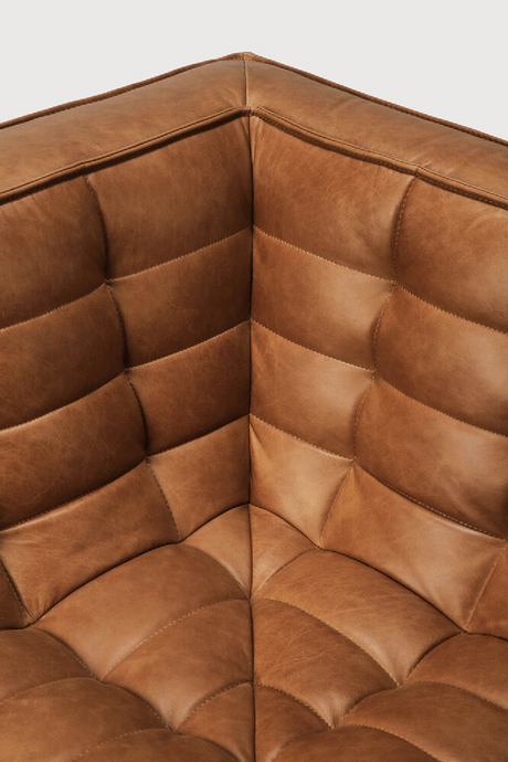 Brown Leather Modular Sofa Set | Ethnicraft N701 | Oroa.com