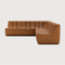 Brown Leather Modular Sofa Set | Ethnicraft N701 | Oroa.com