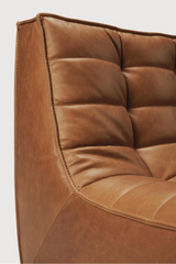 Brown Leather Modular Sofa Set | Ethnicraft N701 | Oroa.com