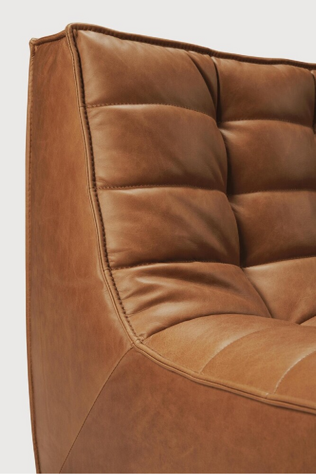 Brown Leather Modular Sofa Set | Ethnicraft N701 | Oroa.com