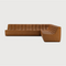 Brown Leather Modular Sofa | Ethnicraft N701 | Oroa.com