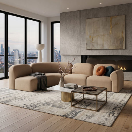 Modern or European furniture - Curved Modular Sofa Set - www.oroa.com