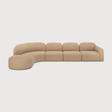 Modern European furniture - Modular Sofa Set with Semi-Circle Stool - www.oroa.com