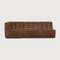 Dark Brown Leather 2-Seater Modular Sofa | Ethnicraft N701 | Oroa.com