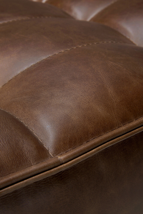 Brown Leather 3-Piece Modular Sofa | Ethnicraft N701 | Oroa.com