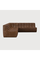 Dark Brown Leather Modular Sofa Set | Ethnicraft N701 | Oroa.com