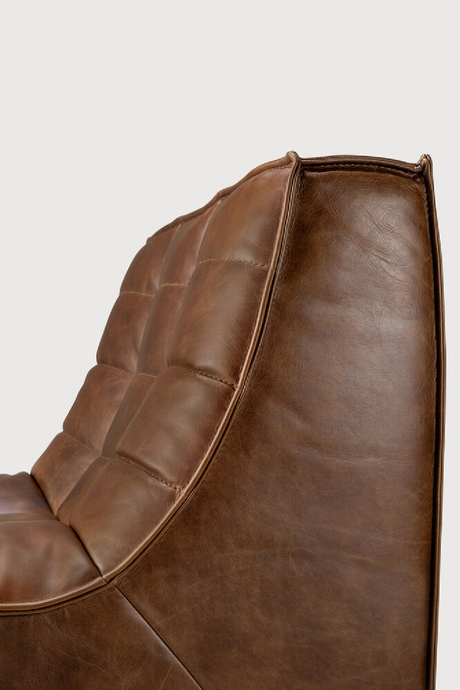 Dark Brown Leather Modular Sofa Set | Ethnicraft N701 | Oroa.com