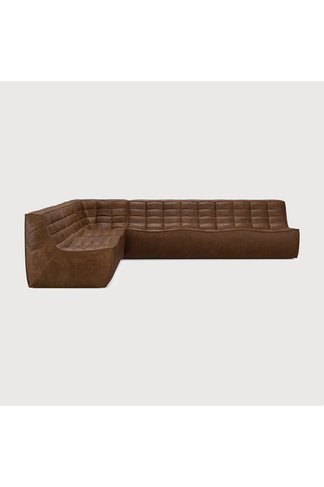 Dark Brown Leather Modular Sofa | Ethnicraft N701 | Oroa.com