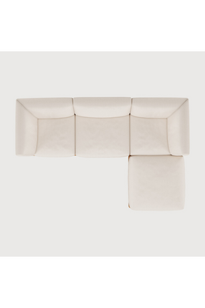 Outdoor 3-Seater Sofa with Ottoman | Ethnicraft Monocle | Oroa.com