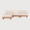 Outdoor 3-Seater Sofa with Ottoman | Ethnicraft Monocle | Oroa.com