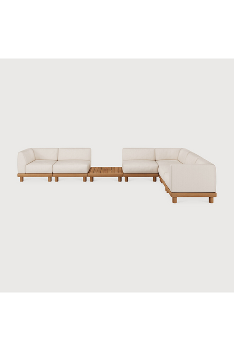 Outdoor Modular Sofa with Side Table | Ethnicraft Monocle | Oroa.com