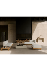 White Outdoor Chaise Lounge with Table | Ethnicraft | Oroa.com