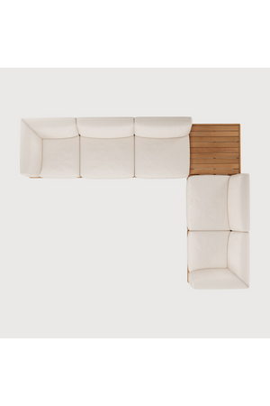 Outdoor Modular Sofa with Table | Ethnicraft Monocle | Oroa.com