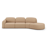 Modern European furniture - Curved Sofa with Semi-Circle Footstool - www.oroa.com