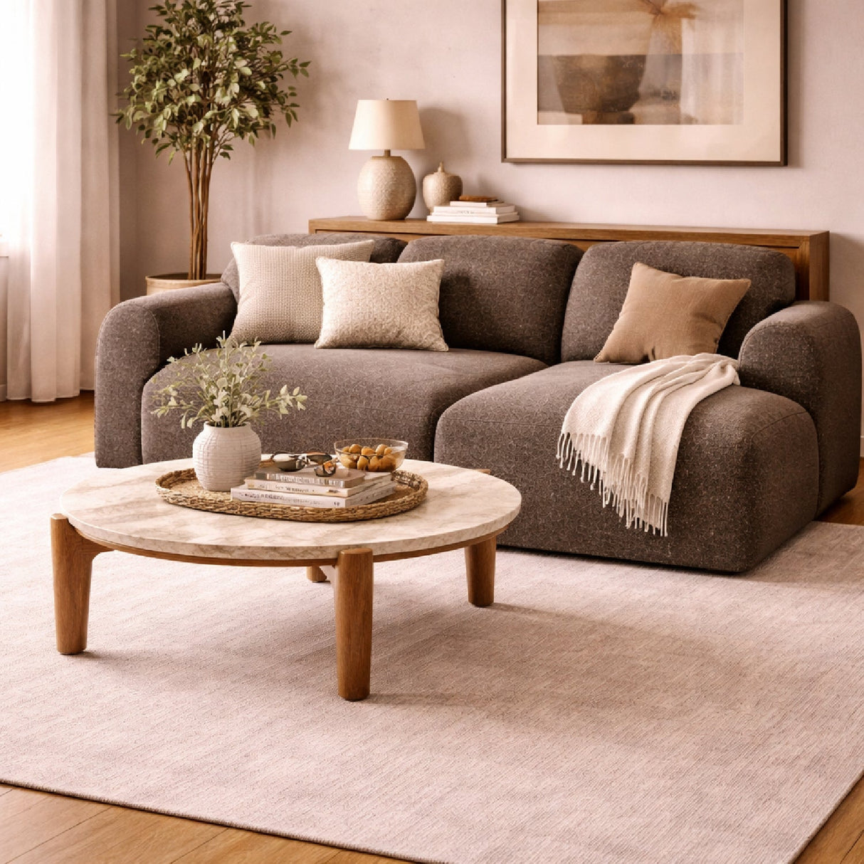 Modern European furniture - End Seater Sofa with Footstool  - www.oroa.com