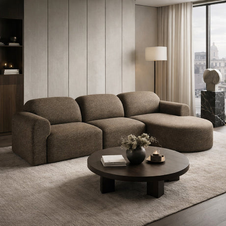 Modern European furniture - Modular Sofa with Semi - Circle Footstool - www.oroa.com