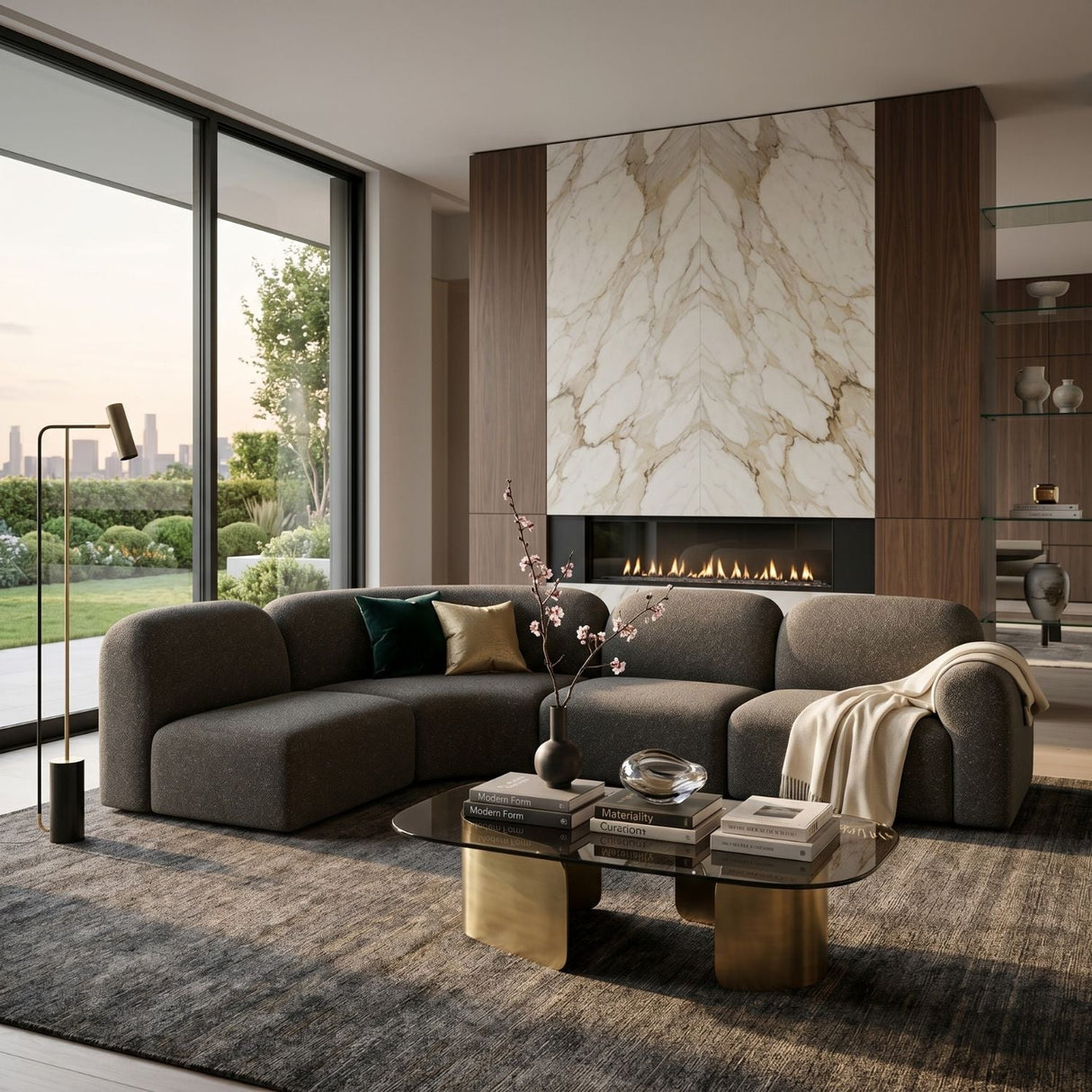 Modern or European furniture - Curved Modular Sofa Set - www.oroa.com