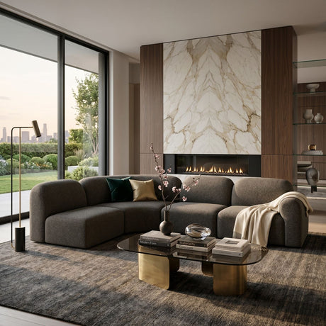 Modern or European furniture - Curved Modular Sofa Set - www.oroa.com