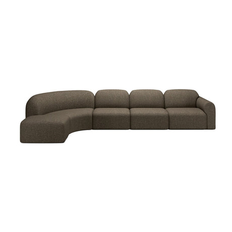 Modern European furniture - Curved Modular Sofa with Stool - www.oroa.com
