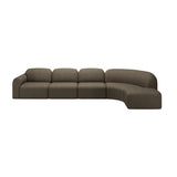 Modern European furniture - Curved Modular Sofa with Stool - www.oroa.com