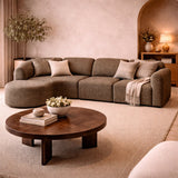 Modern European furniture - Modular Sofa Set with Semi-Circle Stool - www.oroa.com