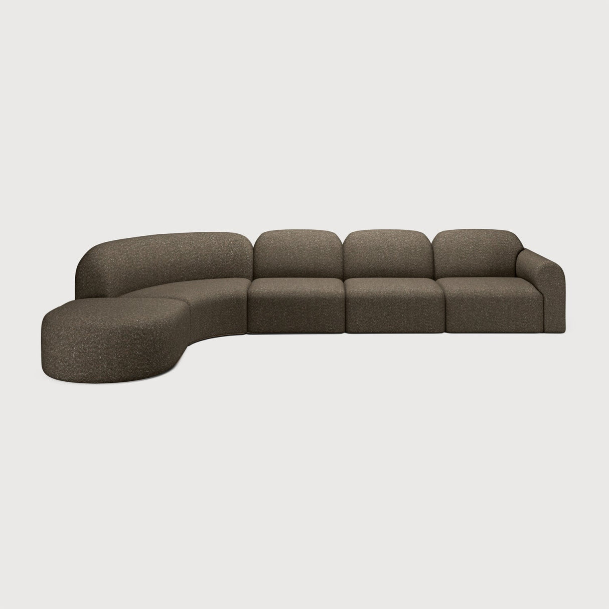 Modern European furniture - Modular Sofa Set with Semi-Circle Stool - www.oroa.com