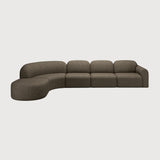 Modern European furniture - Modular Sofa Set with Semi-Circle Stool - www.oroa.com