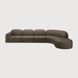   Modern European furniture - Modular Sofa Set with Semi-Circle Stool - www.oroa.com | Oroa.com