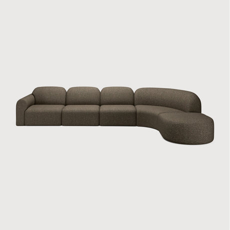 Modern European furniture - Modular Sofa Set with Semi-Circle Stool - www.oroa.com