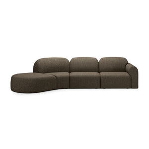   Modern European furniture - Curved Sofa with Semi-Circle Footstool - www.oroa.com | Oroa.com
