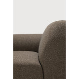 Modern European furniture - Curved Sofa with Semi-Circle Footstool - www.oroa.com