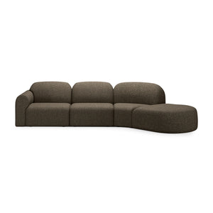   Modern European furniture - Curved Sofa with Semi-Circle Footstool - www.oroa.com | Oroa.com