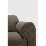 Modern European furniture - Curved Sofa with Semi-Circle Footstool - www.oroa.com