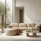 Modern European furniture - Modular Sofa with Semi - Circle Footstool - www.oroa.com
