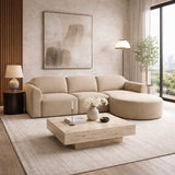 Modern European furniture - Modular Sofa with Semi - Circle Footstool - www.oroa.com