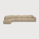 Modern European furniture - Curved Modular Sofa with Stool - www.oroa.com