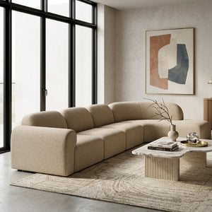   Modern European furniture - Curved Modular Sofa with Stool - www.oroa.com | Oroa.com