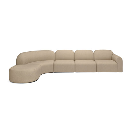 Modern European furniture - Modular Sofa Set with Semi-Circle Stool - www.oroa.com