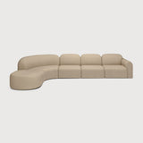 Modern European furniture - Modular Sofa Set with Semi-Circle Stool - www.oroa.com